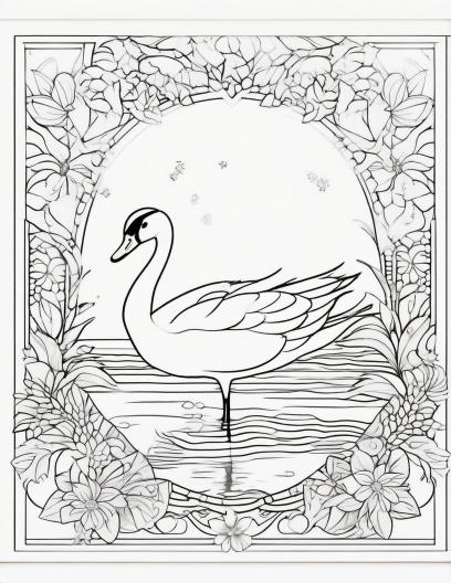 Swan Coloring Pages