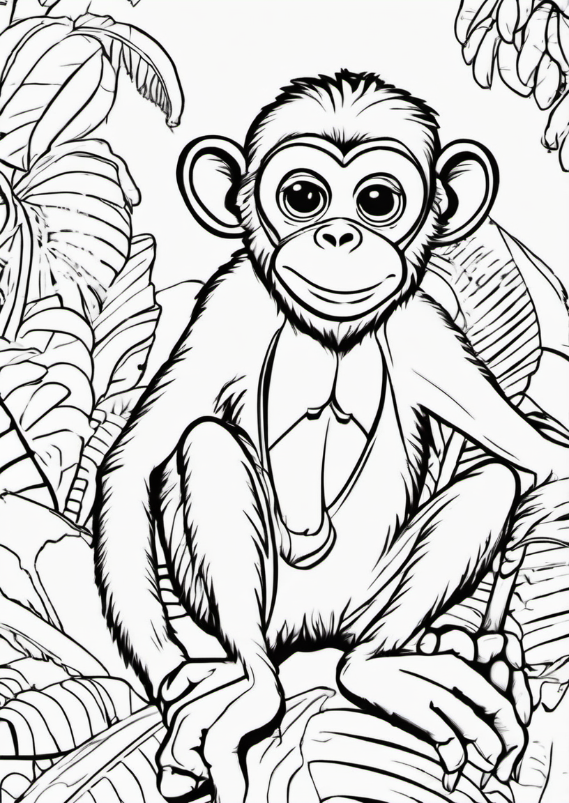 Monkey Coloring Pages