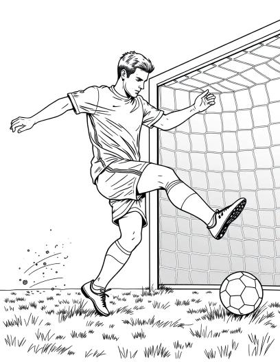 Soccer Printable Coloring Page