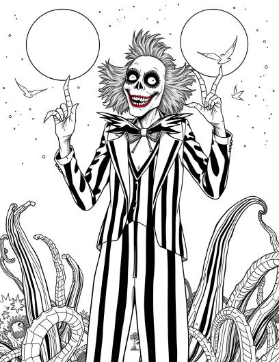 Beetlejuice Printable Coloring Page