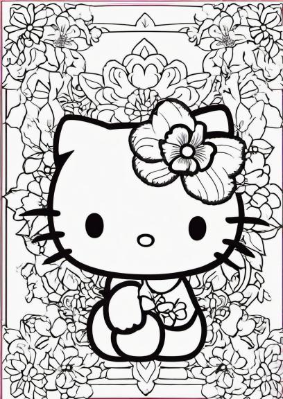 Hello Kitty Printable Coloring Page